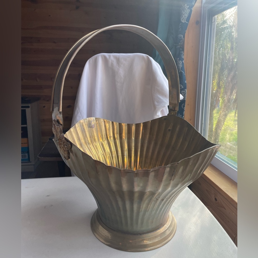 Solid Brass Basket with Handle ✨